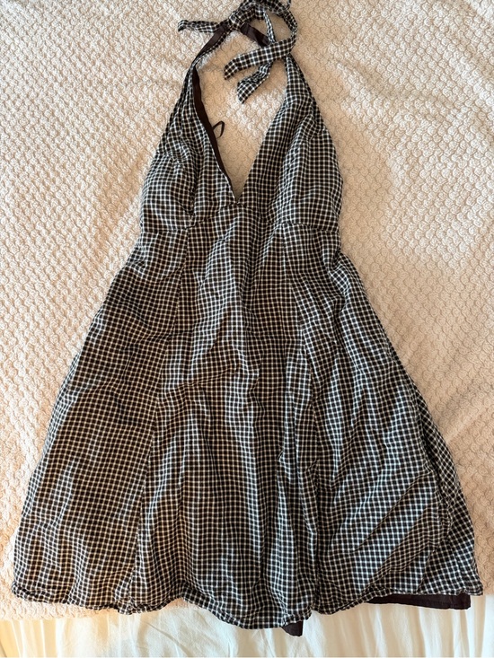 Hollister Dresses & Skirts - Hollister Black and White Check Halter Sundress